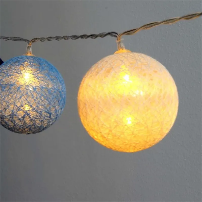 Reducere specială IRIS glob de forma 6cm / culoare fonott/3m/kék-v.kék-fehér/20buc LED-es/USB-s decorare ușoară