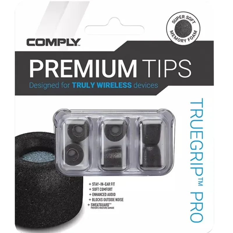 COMPLY TrueGrip Pro TW-200-C Universal spumă memorie dop ureche TWS pentru căști M COM-350-21202-20 Expediere rapidă