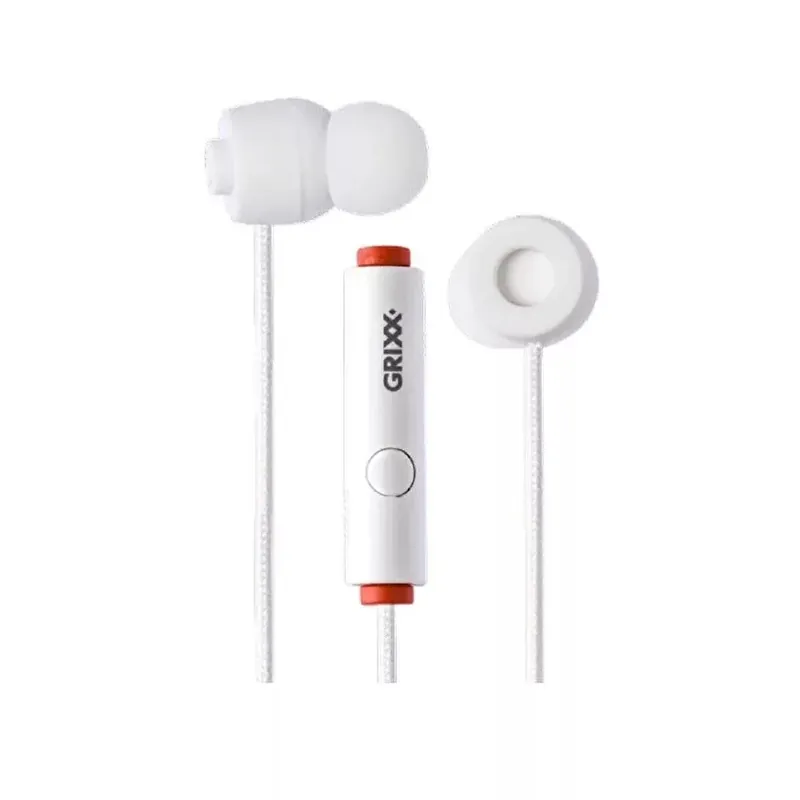 GRIXX OPTIMUM Cablu cască cu microfon și pot fi prinse împreună cu cap alb Preț promoțional