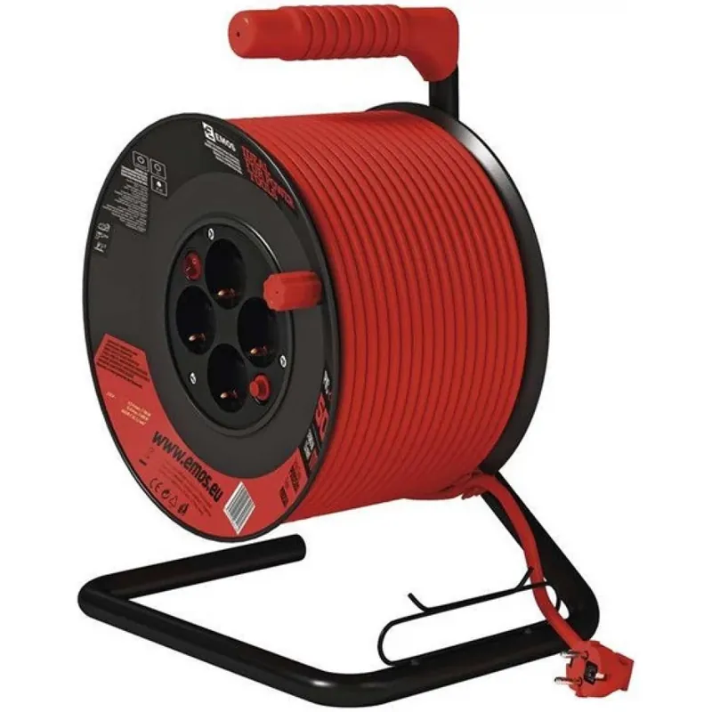 Reducere specială EMOS P092501 rolă de cablu 4 priză 50m
