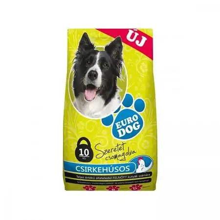 Disponibil imediat EURODOG Mâncare pentru câini száraztáp pui 10kg