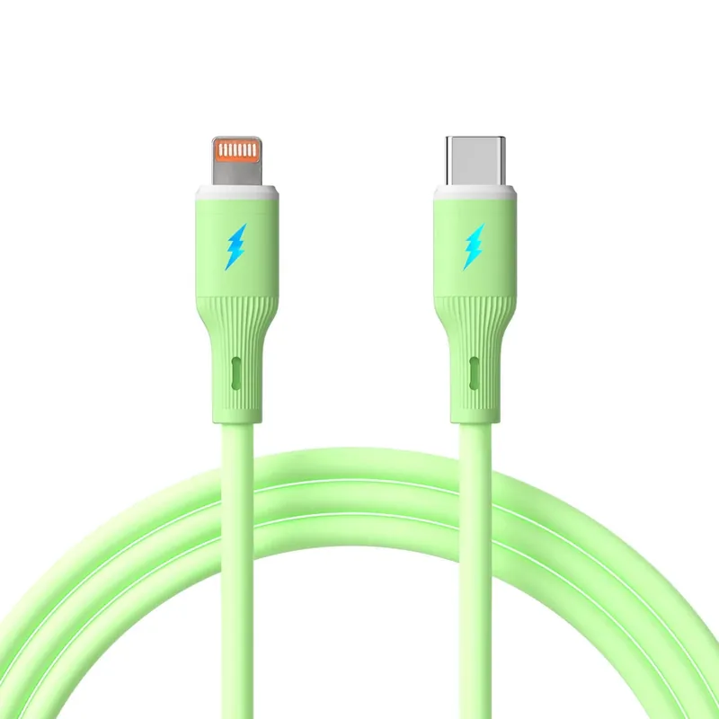 Ofertă specială AKYGA USB 2.0 Type C Lightning Încărcător/date verde 1m AK-USB-73