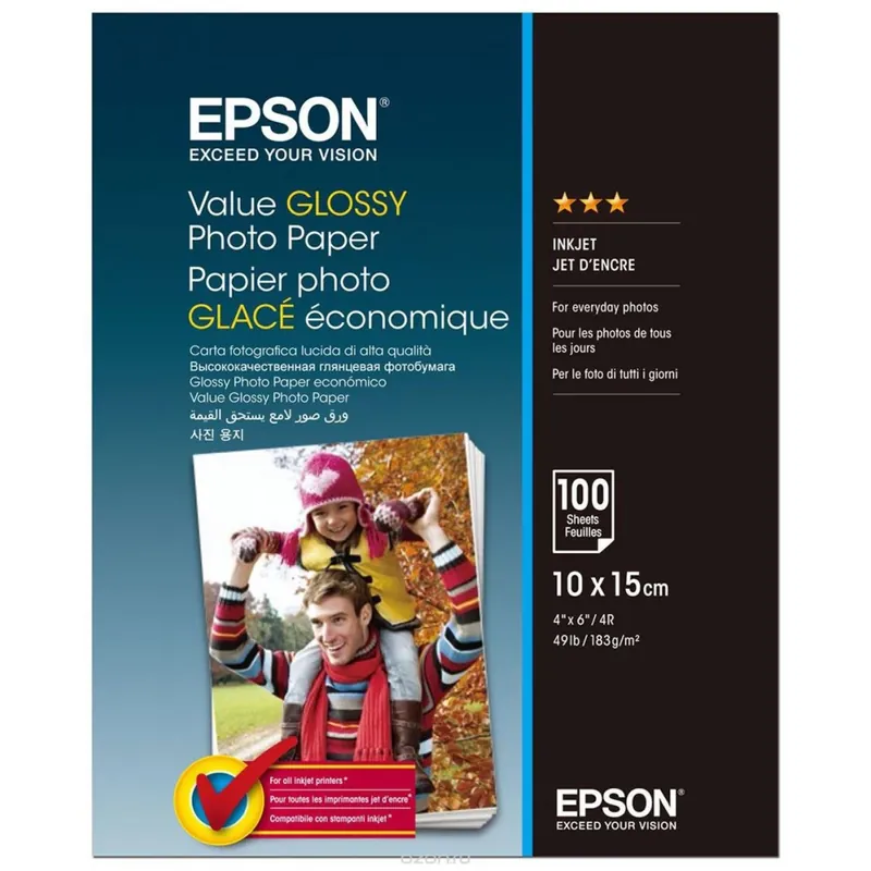 Ofertă de sezon EPSON S400039 Value Glossy Photo Paper 10x15cm 100 sheet