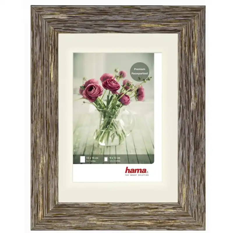 HAMA Plastic ramă foto "chalet" 13x18 gri maroniu Livrare expres