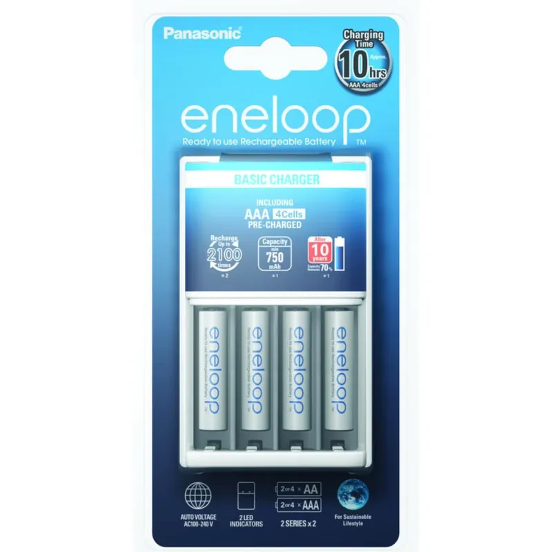 Ofertă de sezon PANASONIC BQ-CC51 încărcător + Eneloop mikro creion (AAA) 750mAh 4buc