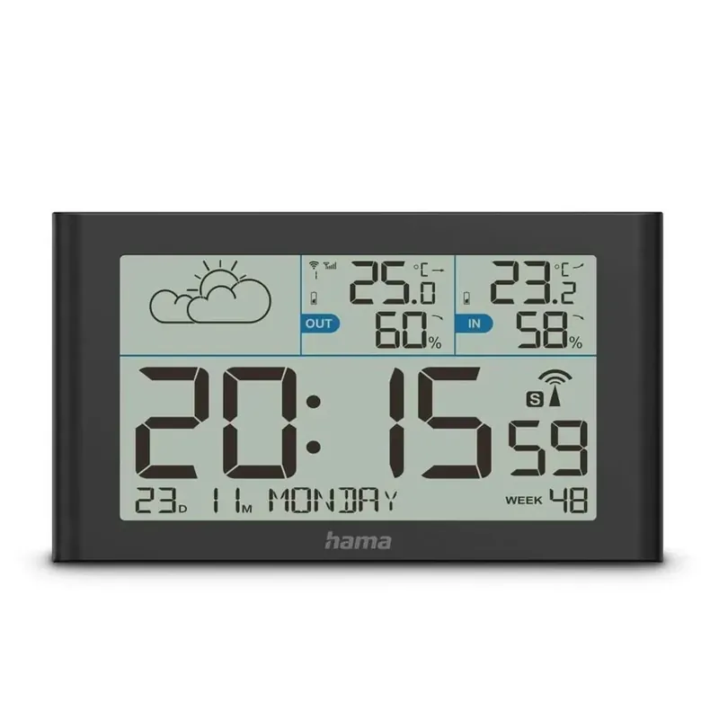 HAMA 00222216 Sylt stație meteorologică de aer liber cu senzor Negru Discount
