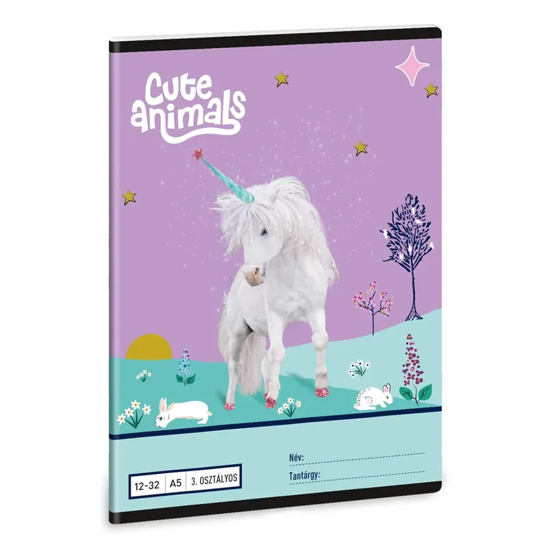 Doar azi ARS UNA Cute Animals A5 16-32 3. clasă linia broșură Unicorn