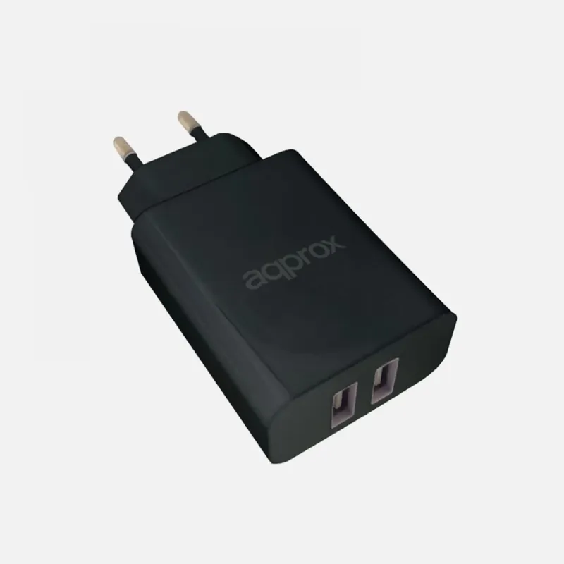 Cel mai bun preț APPROX DOUBLE USB CHARGER 12W negru