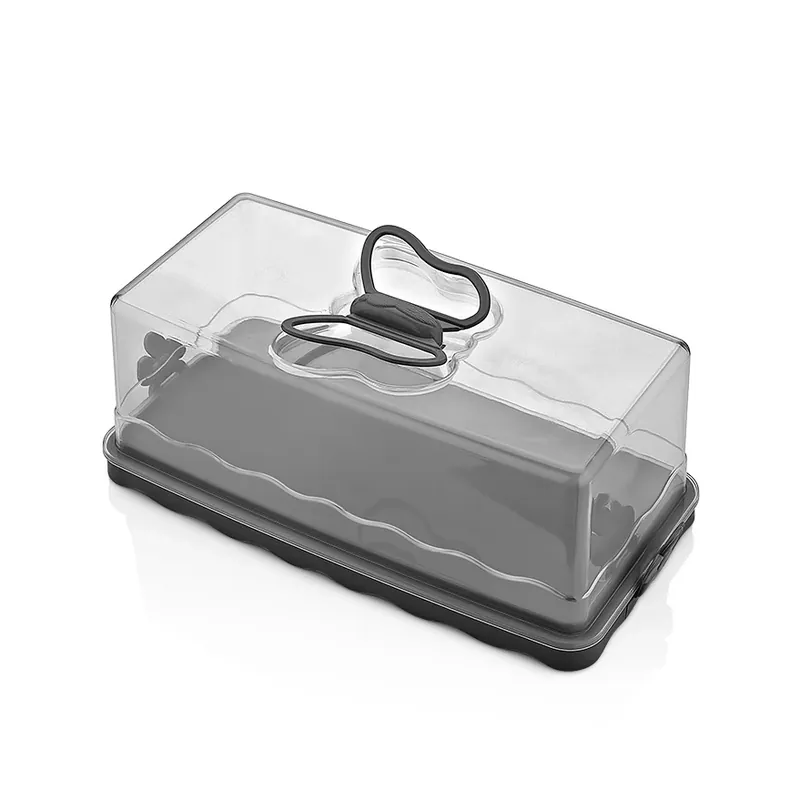 IRIS LUXPLASTIC L-00575-2 pătratic torta purtător 4.5 l antracit Calitate înaltă