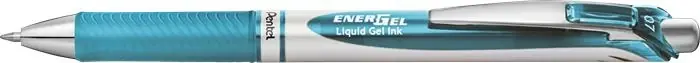 PENTEL EnerGel BL77 Gel stilou 0.35 mm apasa butonul albastru deschis Ultima șansă