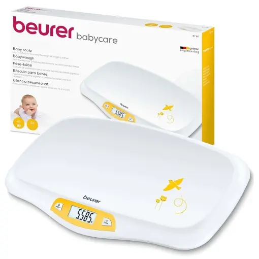 Promoție Cantar pentru bebelusi Beurer BY 80, capacitate 20 kg, functie Tara si Hold