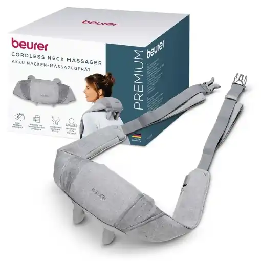 Livrare gratuită Dispozitiv de masaj Beurer MG 154, cu functie de caldura, 2 ore autonomie, 6 capete de masaj