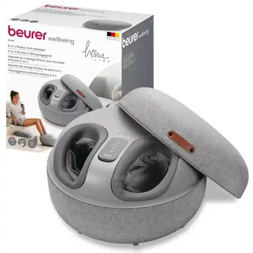 Noutate Dispozitiv de Masaj pentru Picioare Beurer FM 120, 2-in-1, cu Functie de Calorifer, Design Modern