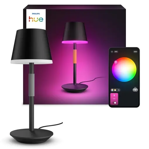Retur ușor Lampa LED portabila Philips Hue Go, 530 lm, dimabila, neagra