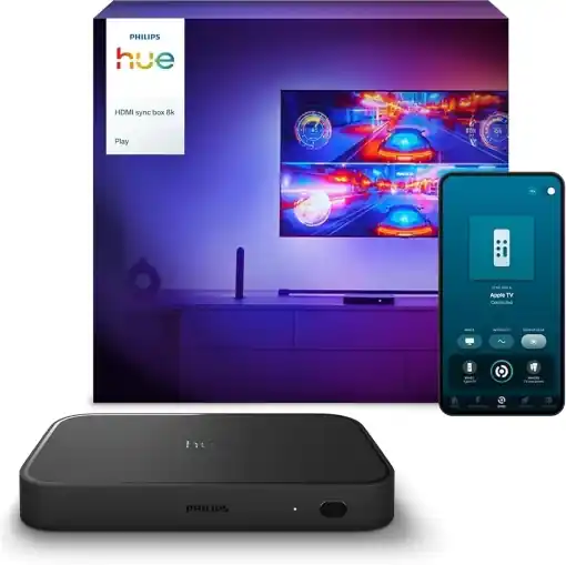Nu rata Boxa de sincronizare HDMI Philips Hue Play 8K - sincronizare cu 10 lampi, suport Dolby Vision