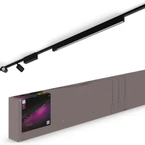 Sistem de iluminat Philips Hue Perifo, 3 spoturi si 1 bara de lumina, 250 cm, negru Preț mic