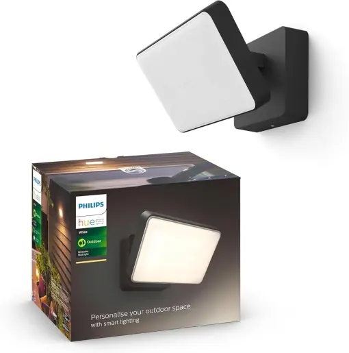 Plată securizată Lampa Exterioara Philips Hue White Welcome Flutlicht, 2600 lm, Dimmabila, Neagra
