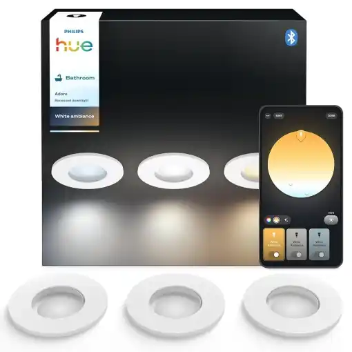 Spoturi LED Philips Hue White Ambiance Adore, 3x250lm, alb, dimmabile Chilipir