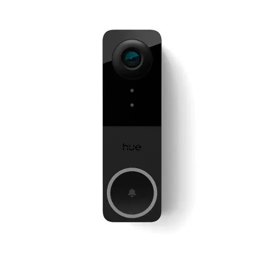 Cel mai vândut Sonerie video Philips Hue Secure, camera exterior 2K, vedere larga, negru