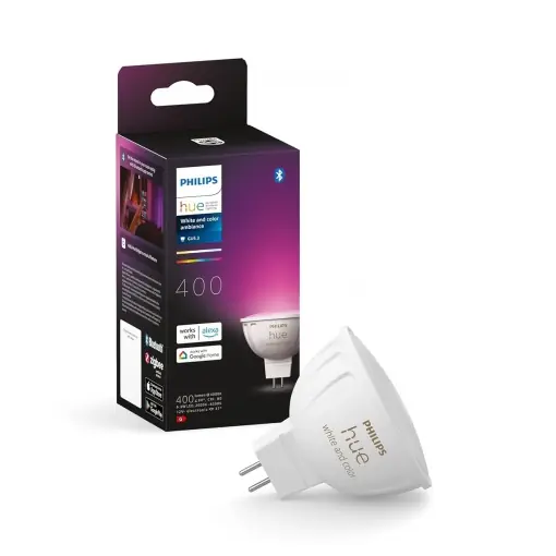 Lampa LED Philips Hue MR16, dimabila, 16 milioane de culori, ambientala Livrare gratuită