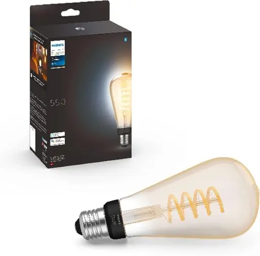 Retur gratuit Lampa LED Philips Hue E27 Filament ST72, 550lm, lumina calda, dimabila