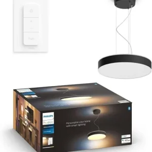 Premium Lampa suspendata Philips Hue Enrave, 4500lm, neagra, cu dimmer