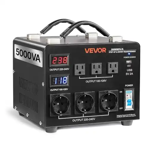 Discount Transformator VEVOR 5000 VA, 110V220V, 3 prize US si 3 prize EU