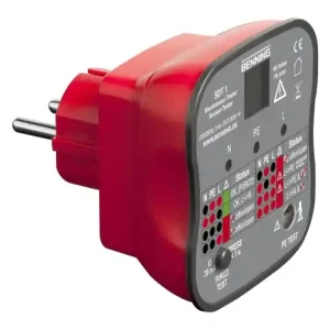 Preferatul clienților Tester de prize Benning SDT 1, 2-polig, 230 V AC, cu display LC