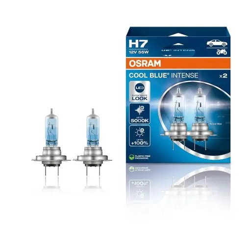 Cumpărături sigure Lampa Halogen H7 OSRAM COOL BLUE INTENSE, 12V 55W, 5000K, 100 luminozitate