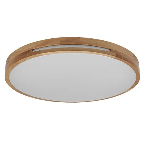 Lampa LED de tavan Osram ORBIS Woodburry, 16W, 1000lm, 3000K, cu decor din lemn Cel mai vândut