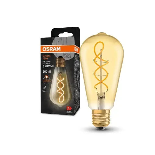 Lampa LED Osram Vintage, 28W, E27, 2000K, Lumina Calda Ofertă