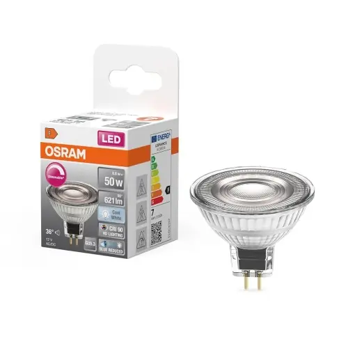 Vezi acum Reflektor LED Osram MR16 GU5.3 8W Clear Alb Rece 4000K