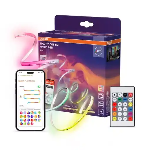 Reducere extra Banda LED Osram SMART WIFI COB, 5M, RGB, 35W, IP20