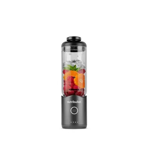 Blender portabil Nutribullet Flex 590ml, gri, USB-C, usor de curatat Popular