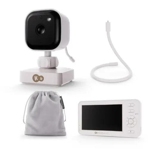 Babyphone Kinderkraft NITEEYE TRAVEL cu camera, monitor 4,3, cablu, VOX, alb Ofertă