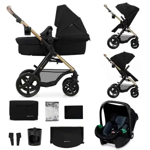 Carucior multifunctional Kinderkraft MOOV 2 XL AIR, 3 in 1, negru, capacitate 27 kg Vezi acum