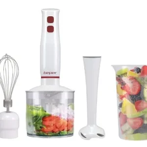 Reduceri Mixer de mana BEPER P102FRU200, 400 W, 4-in-1, albrosu, 500 ml