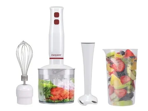 Reduceri Mixer de mana BEPER P102FRU200, 400 W, 4-in-1, albrosu, 500 ml