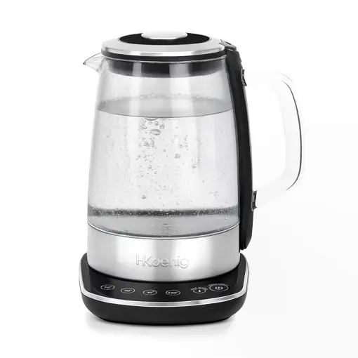 Fierbator electric H.Koenig BO600, 1.5L, 2200W, sticla si inox Livrare expres