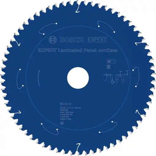 Disponibil imediat Disc Saw Bosch EXPERT pentru Panouri Laminat, 216 mm, Dinti Ascutiti