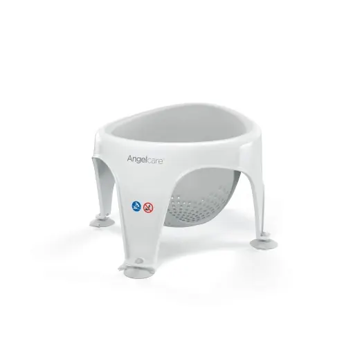 Nu rata Badering ergonomic Angelcare pentru baie, gri deschis, cu suprafata moale