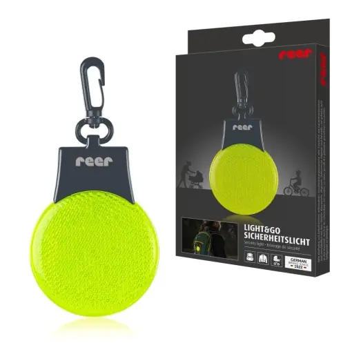 Lampa de siguranta reer LightGo pentru copii, LED, 3 moduri de iluminare, verde fluorescent Vezi acum