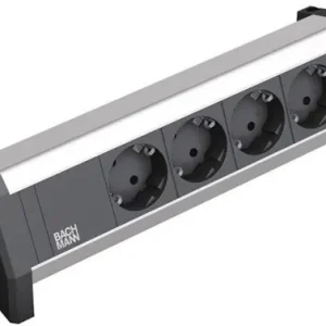 Preferatul clienților Priza de birou Bachmann 902.0049, 4xSchuko, Negru