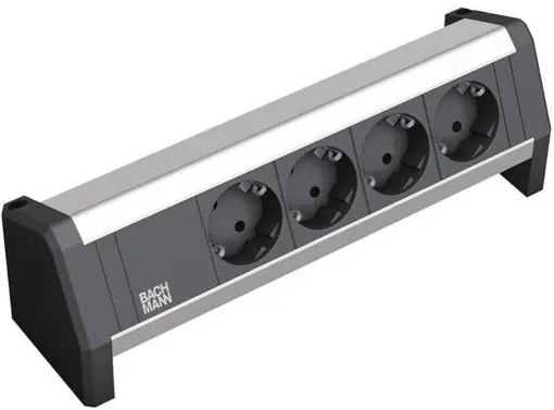 Preferatul clienților Priza de birou Bachmann 902.0049, 4xSchuko, Negru