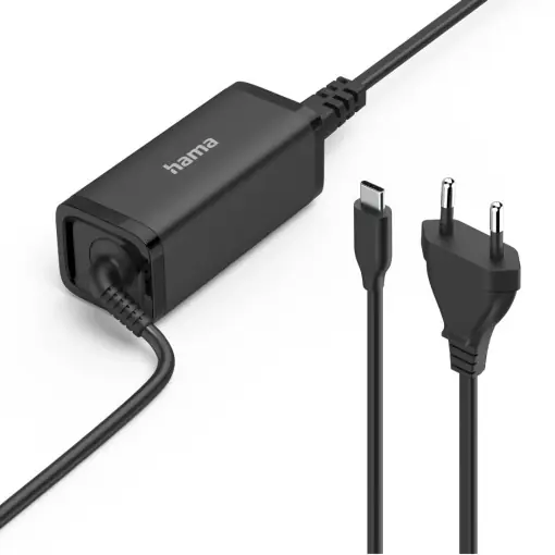 Incarcator USB C Hama 65W, universal, negru, pentru laptop si smartphone Noutate
