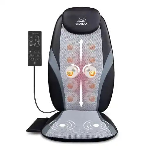 Doar azi Perna de masaj Snailax cu noduri de gel, Shiatsu, cu caldura, pentru spate si gat