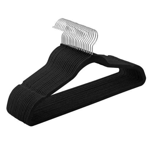 Umerase din samet SONGMICS CRF026B20, set 20 buc, rucsos, 41.5 cm, negru Noutate
