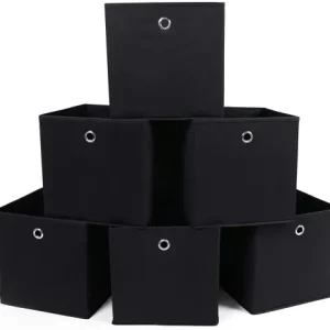Livrare expres Cutie de depozitare SONGMICS RFB02H-3, set 6 buc, 30x30x30 cm, negru