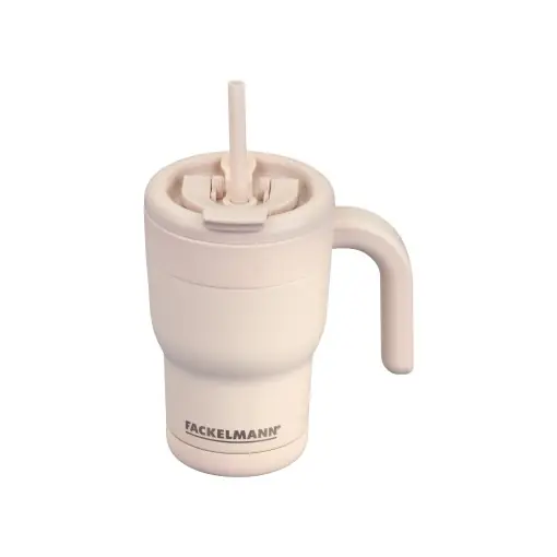 Cana izotermica Fackelmann x Pamela Reif 420 ml, inox, pastell beige Plată securizată