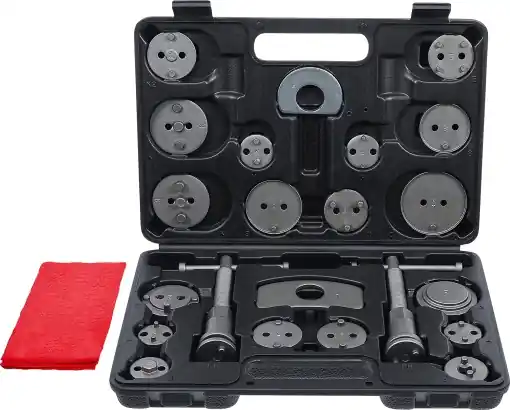Cumpărături sigure Set de instrumente pentru resetarea pistonului de frana BGS Diy 1110-47000, 22 piese, cu tuch inclus